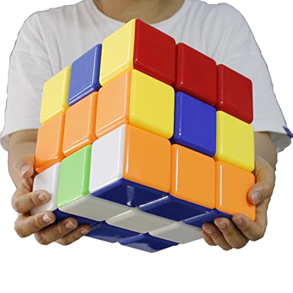 Gobus Heshu Tamaño súper Grande 18cm 3x3x3 Colorido Pegatina sin Velocidad Puzzle mágico Cubo